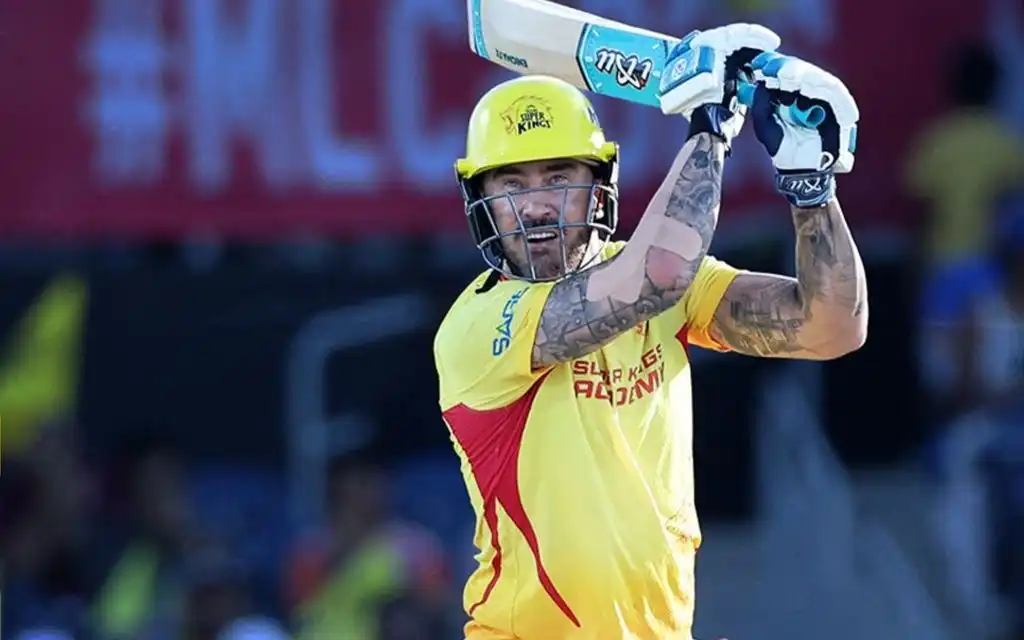 Faf du Plessis scripts MLC history [Source: @TexasSuperKings/X.com]