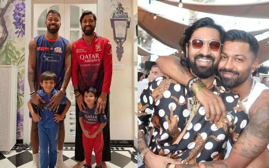 Hardik Pandya and Krunal Pandya (X.com/@AnsarAlikhan_18 & @kohli_pagluu)