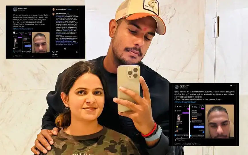 Yash Dayal (Source:@Tanujkaswan,x.com)