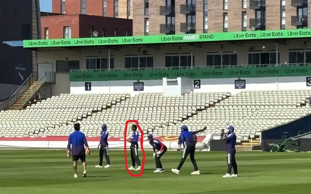 The Indian slip cordon with Yashasvi Jaiswal in the slip [Source: @CricCrazyJohns/x.com]
