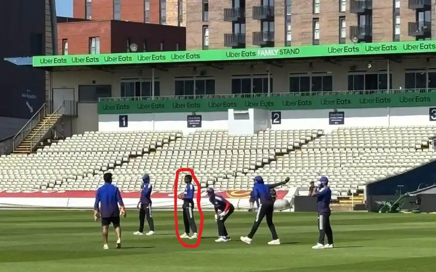The Indian slip cordon with Yashasvi Jaiswal in the slip [Source: @CricCrazyJohns/x.com]