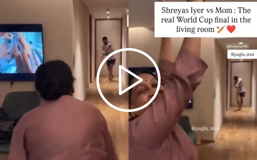 Shreyas Iyer vs Mom! PBKS Skipper Gets Clean Bowled In Living Room Cricket Shreyas Iyer vs Mom! PBKS Skipper Gets Clean Bowled In Living Room Cricket