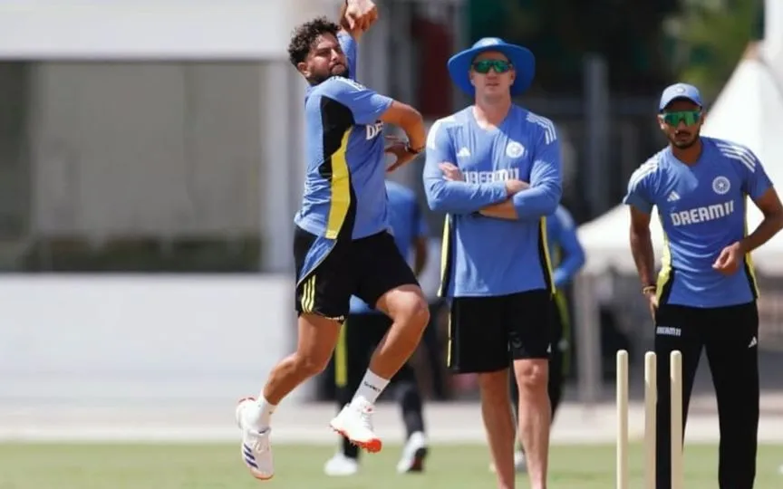 Kuldeep Yadav in training. [Source - Kuldeep Yadav/Instagram]