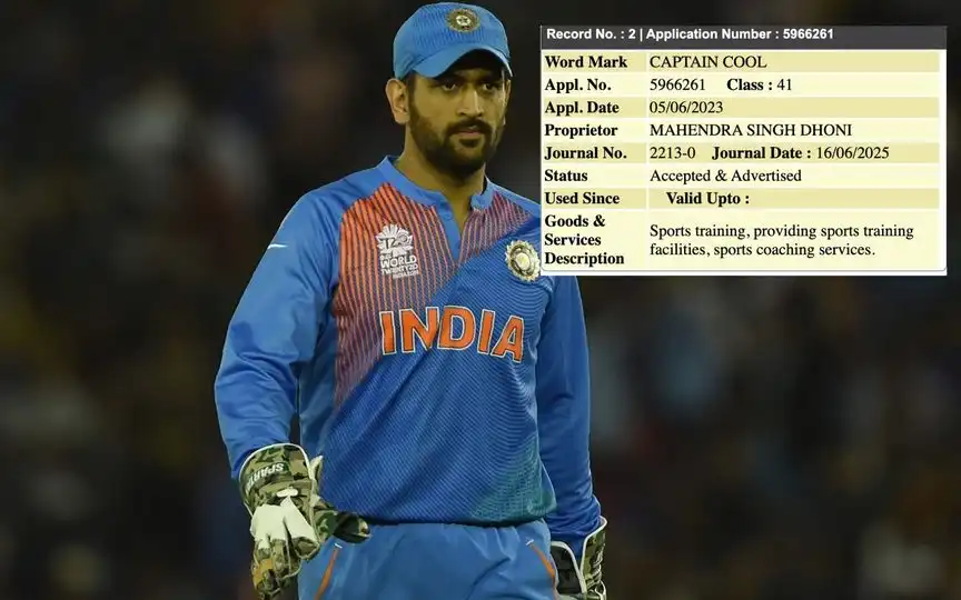 MS Dhoni Trademarks His Signature Moniker 'CAPTAIN COOL' 