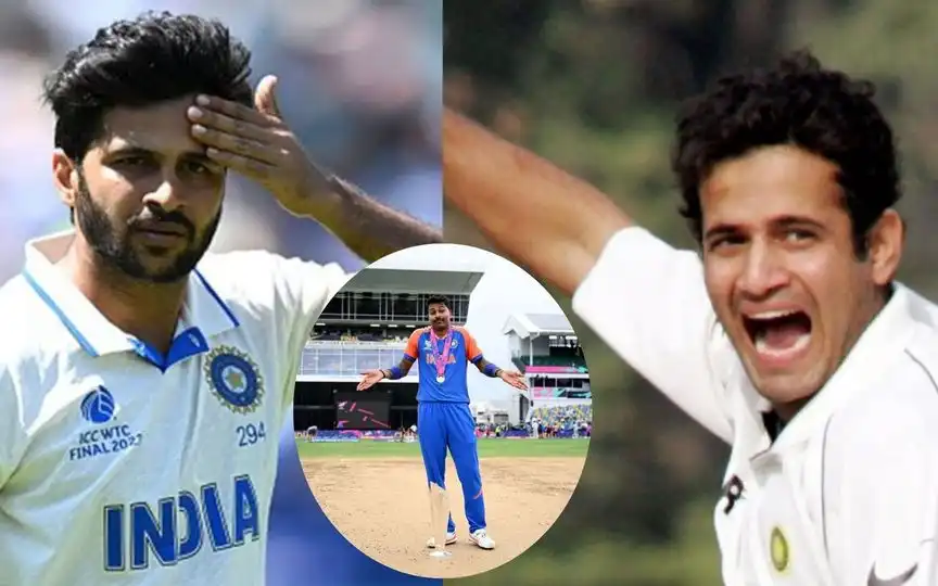 Shardul Thakur, Irfan Pathan and Hardik Pandya for India (Source:@ICC/X.com)
