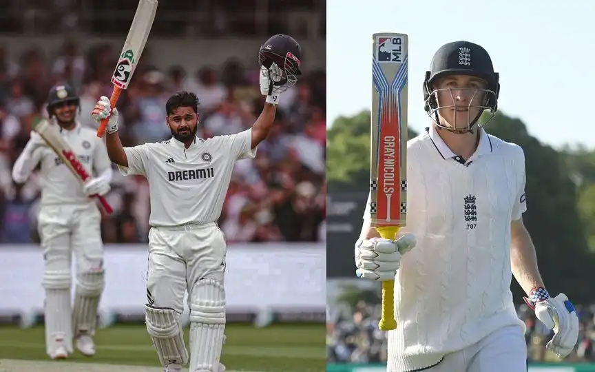 Rishabh Pant and Harry Brook [Source: @KohliForever0 and @mufaddal_vohra/X.com]