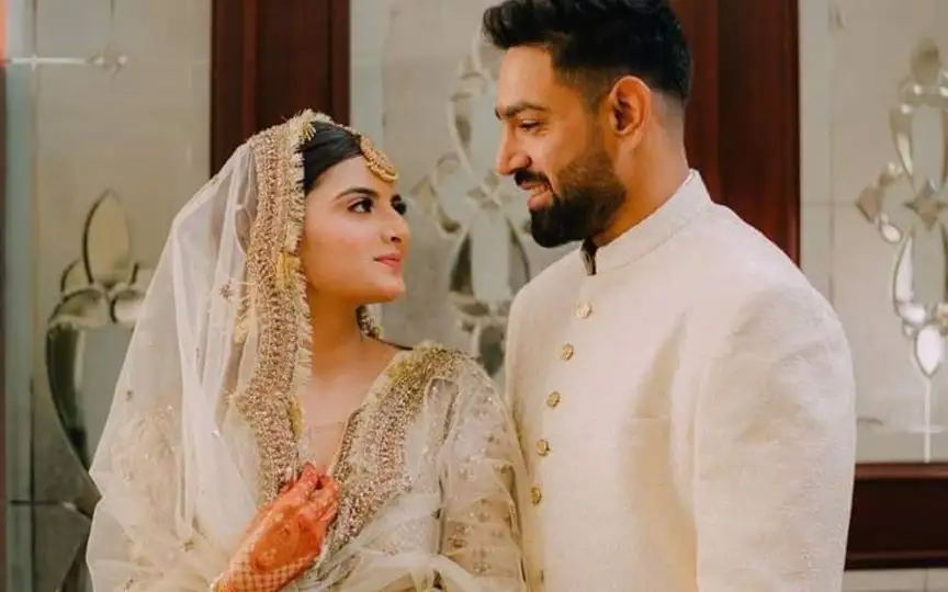 Haris Rauf and his wife, Muzna Malik [X.com]