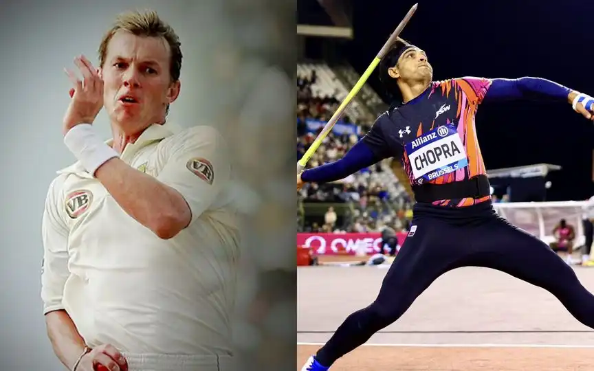 Brett Lee on Neeraj Chopra's praise [Source: @Neeraj_chopra1, @StarSportsIndia/X.com]