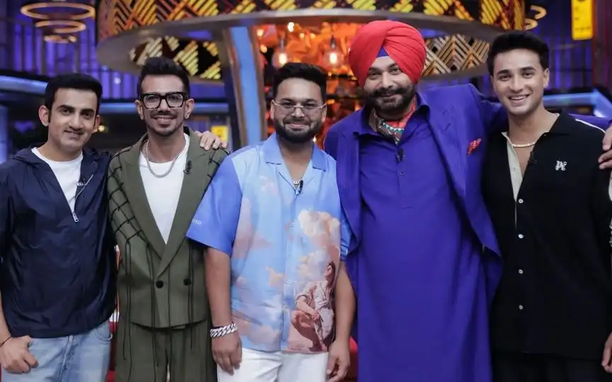 Gambhir, Chahal, Pant and Abhishek Sharma on The Kapil Sharma Show (Source:@switch_hit18,x.com)