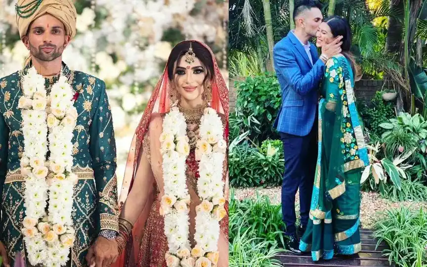 Keshav Maharaj and Lerisha Munsamy married in 2022 (Instagram.com/keshavmaharaj16)