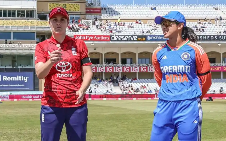England vs India 3rd T20I. [Source - BCCIWomen/x.com]