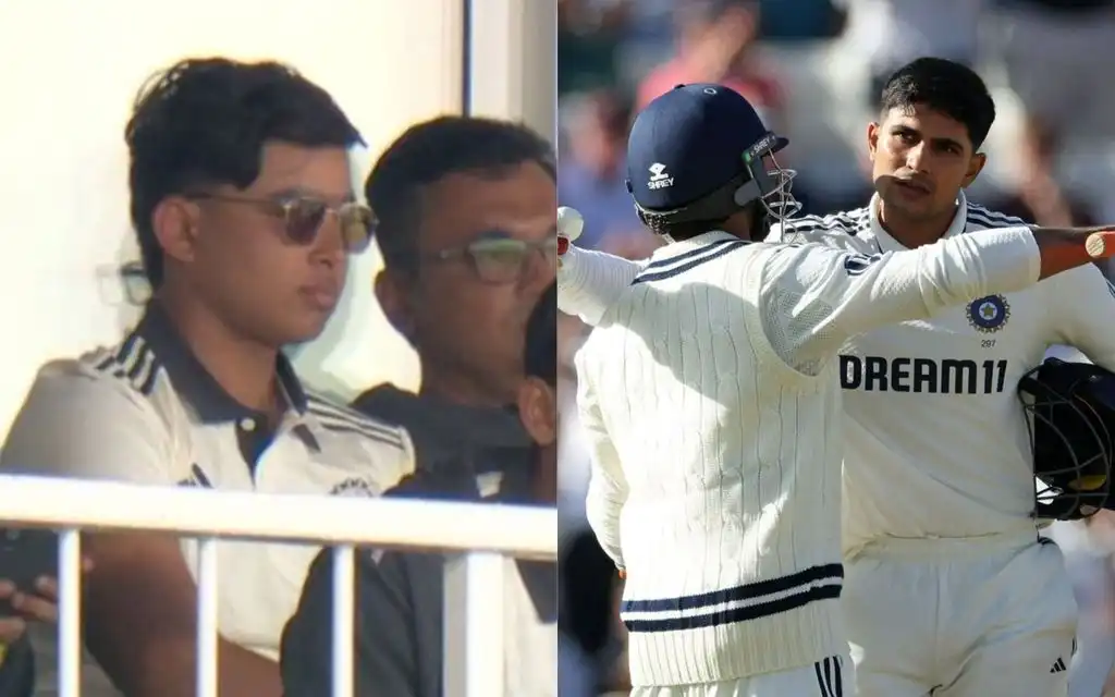 Vaibhav Suryavanshi supporting Indian team in Edgbaston [Source: @mufaddal_vohra/x]