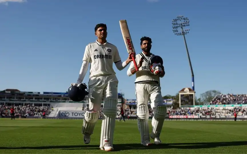 Shubman Gill and Ravindra Jadeja. [Source - BCCI/x.com]