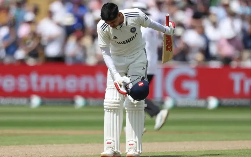 Shubman Gill after his double Hundred [Source: AP Photos]
