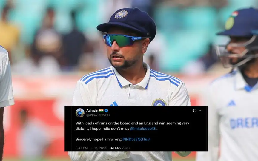 Ashwin's Comment On Kuldeep's Snub (Source: @academy_dinda/x.com, @ashwinravi99/x.com)