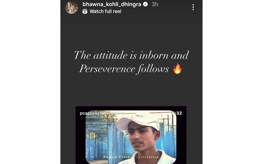 Bhawna Kohli's IG Story [Source: @ImTanujSingh/X.com]