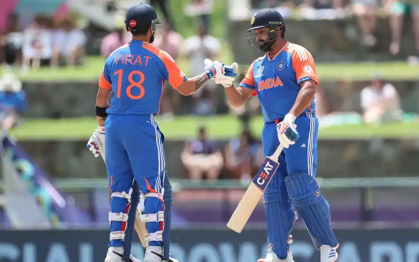 Virat Kohli and Rohit Sharma batting - (Source : @BCCI/X.com)