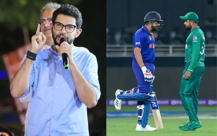 Aaditya Thackeray questioned India vs Pakistan matches [Source: @AUThackeray, @ZeeBiharNews/x.com]