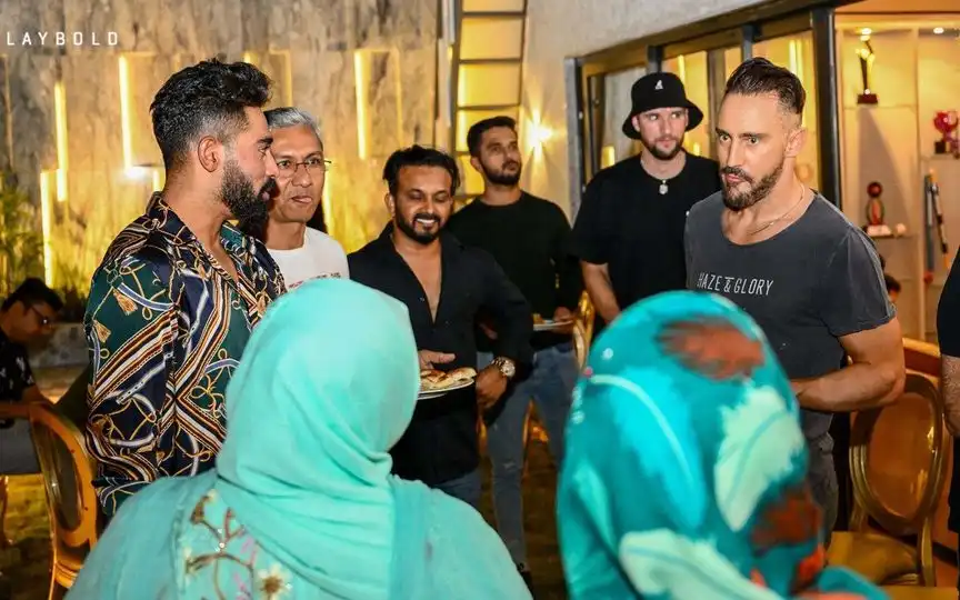 Siraj hosting a party for his fellow RCBians at his Hyderabad house (X.com/@RCBTweets)