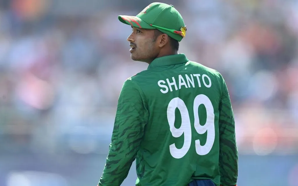 Najmul Hossain Shanto for Bangladesh (Source:@BDCricTime/X.com)