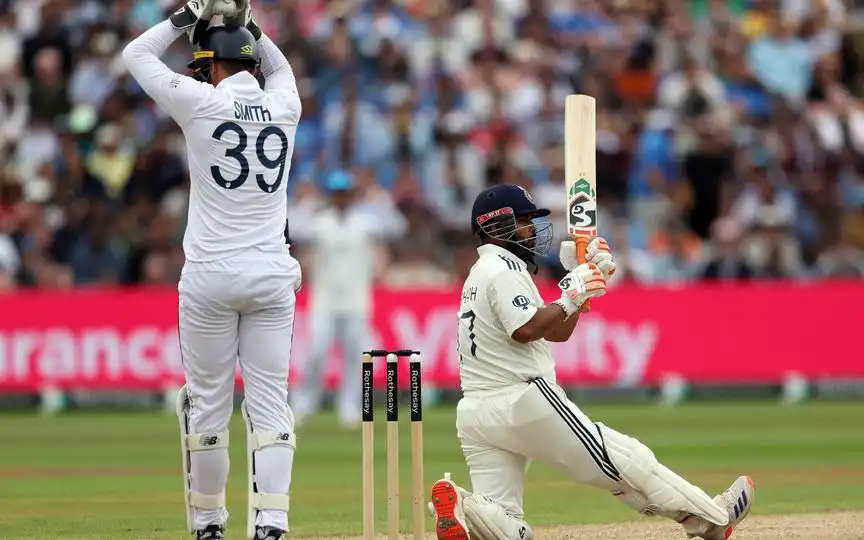 Rishabh Pant Playing A Shot - (Source : AP)