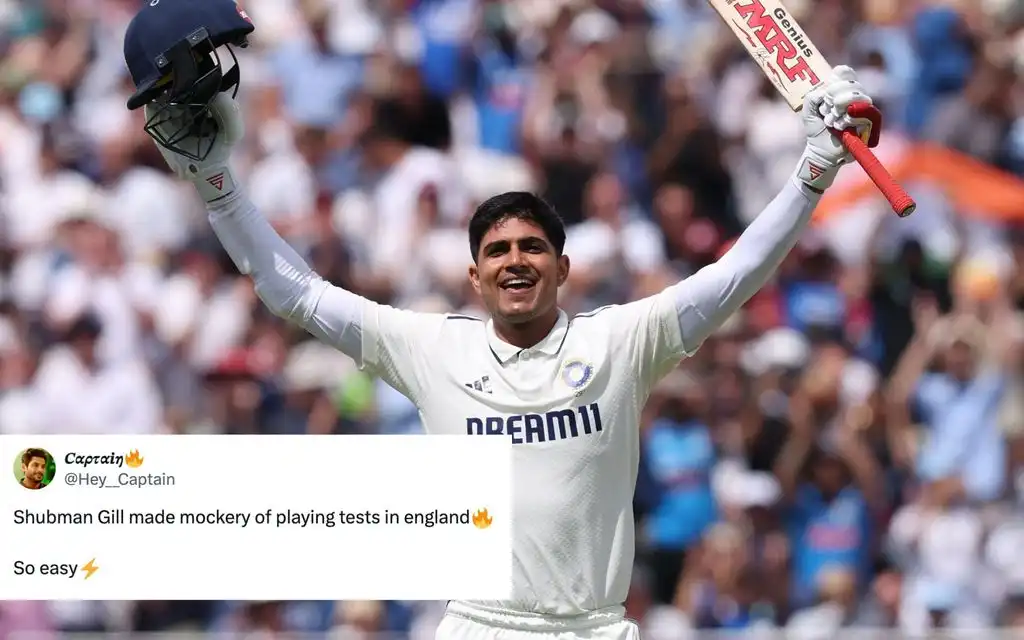 Shubman Gill get another hundred vs England [Source: @ICC, @Hey__Captain/X.com]