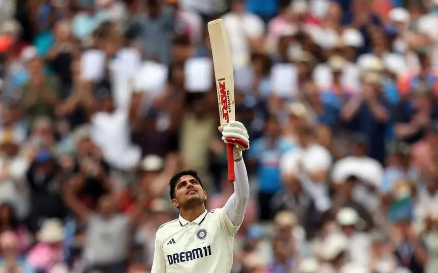 Shubman Gill celebrating his century on Day 4 [Source: AP Photos]
