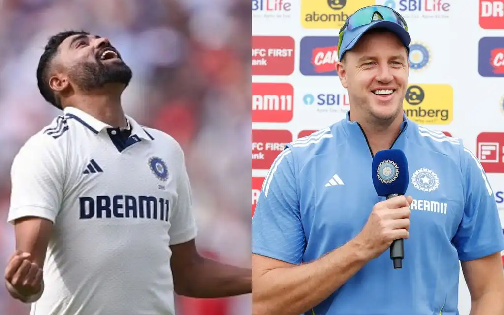 Mohammed Siraj and Morne Morkel [Source: @uf2151593/X.com]