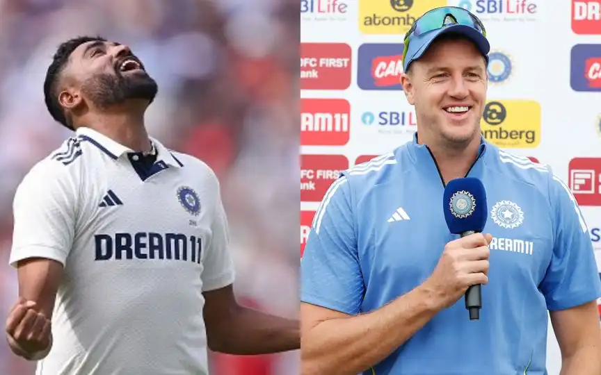 Mohammed Siraj and Morne Morkel [Source: @uf2151593/X.com]