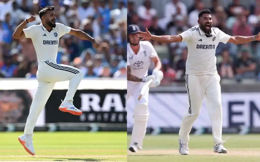 Siraj and Akash Deep at Edgbaston (Source: @DilPrabhat88/X.com)