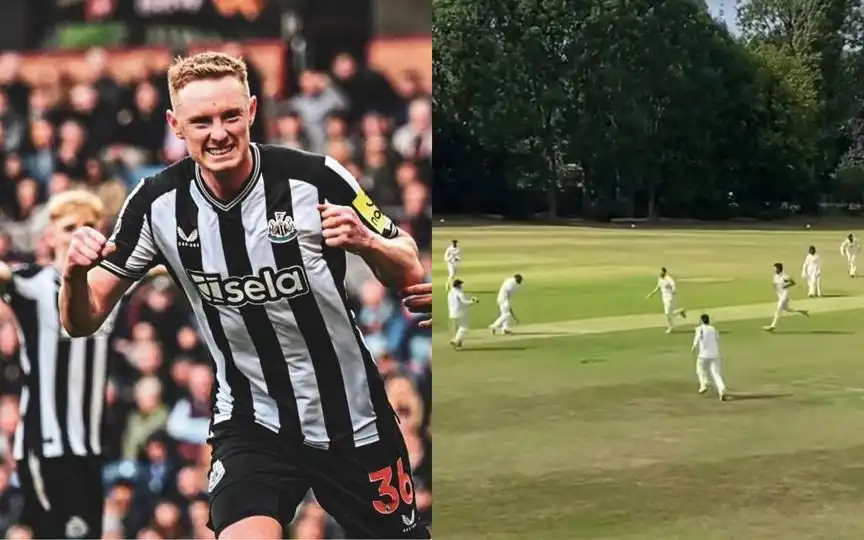 Sean Longstaff playing cricket. [Source - SeanLongstaff/Instagram]