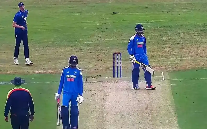 Vaibhav Suryavanshi's wicket in 5th ODI vs England (Source:@SportsCulture24/X.com)