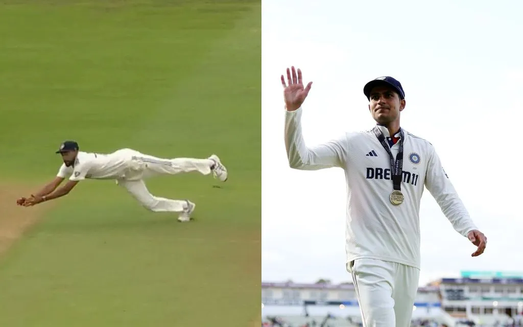 Mohammed Siraj's Stunning catch (Source:@ShubmanGill,x.com)