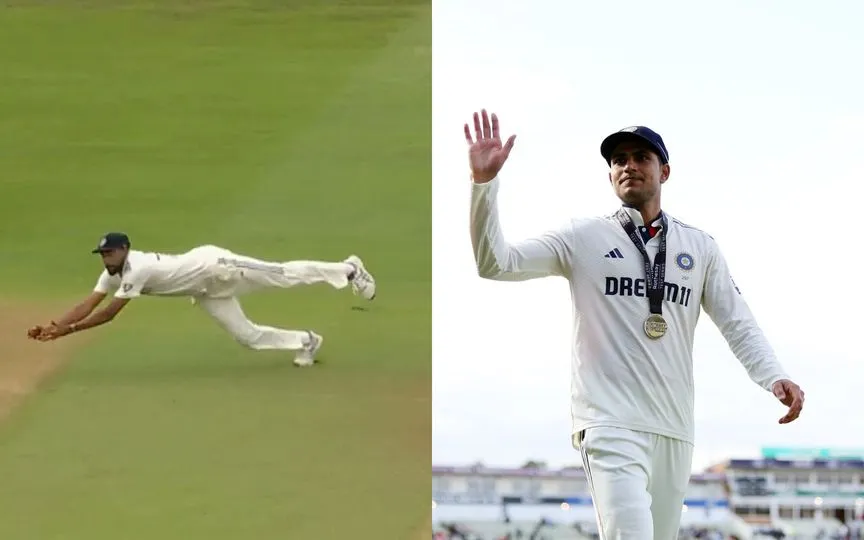 Mohammed Siraj's Stunning catch (Source:@ShubmanGill,x.com)