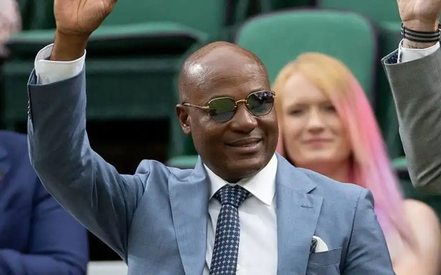 Brian Lara at Wimbledon 2025 [Source: @wimbledon/Instagram]