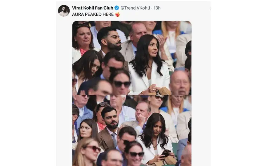 Virat Kohli-Anushka Sharma at Wimbledon game [Source: @Trend_VKohli/X.com]