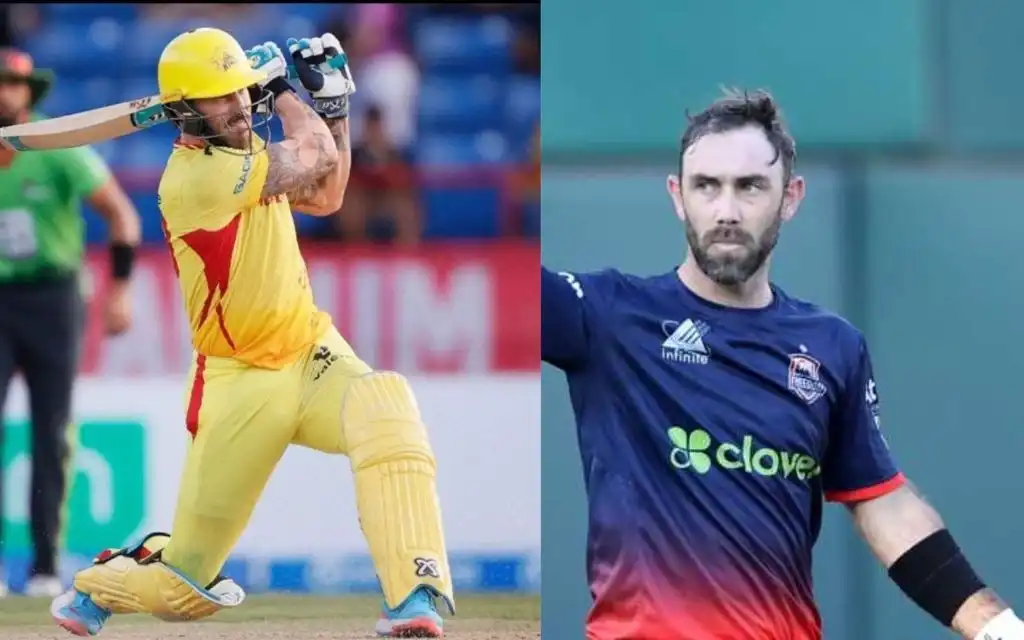 Faf du Plessis and Glenn Maxwell (Source:@Godsplanbabyy,x.com)