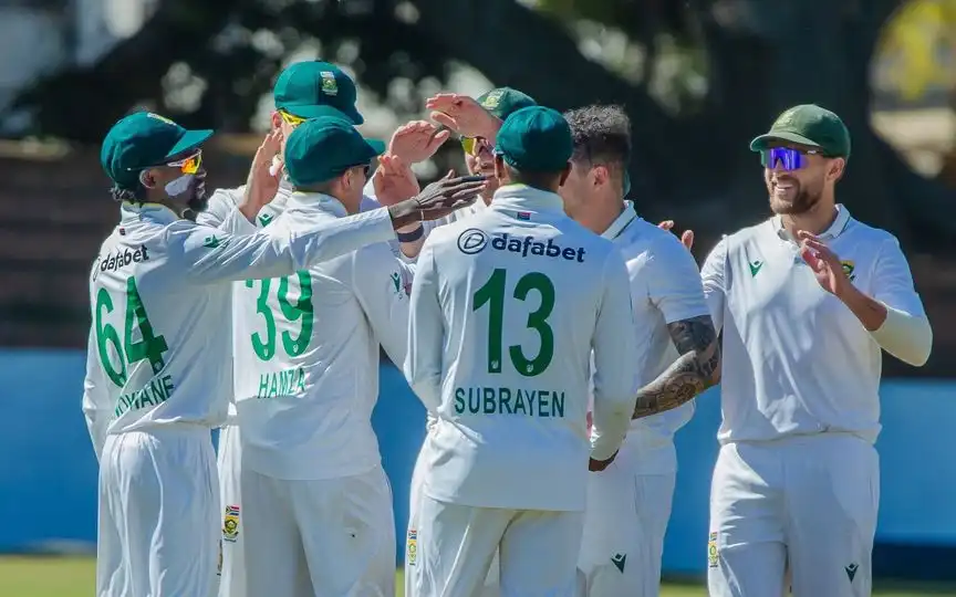 South Africa beat Zimbabwe [Source: @Sporcaster/x.com]