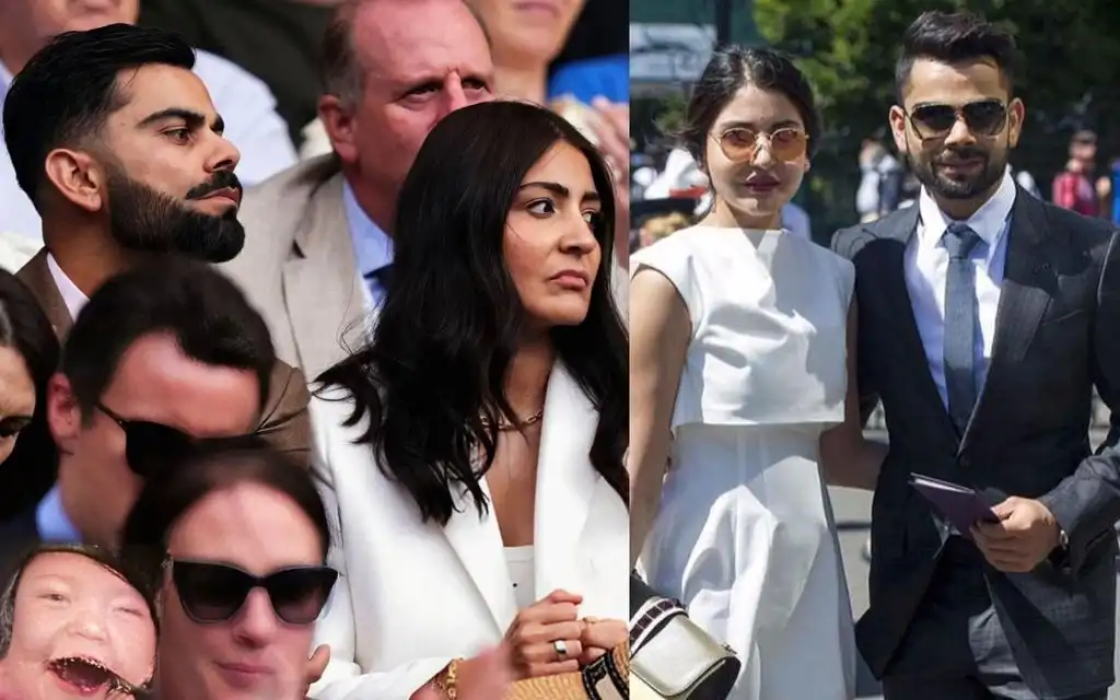 Virat Kohli with Anushka Sharma at Wimbledon [Source: @mufaddal_vohra/X.com]