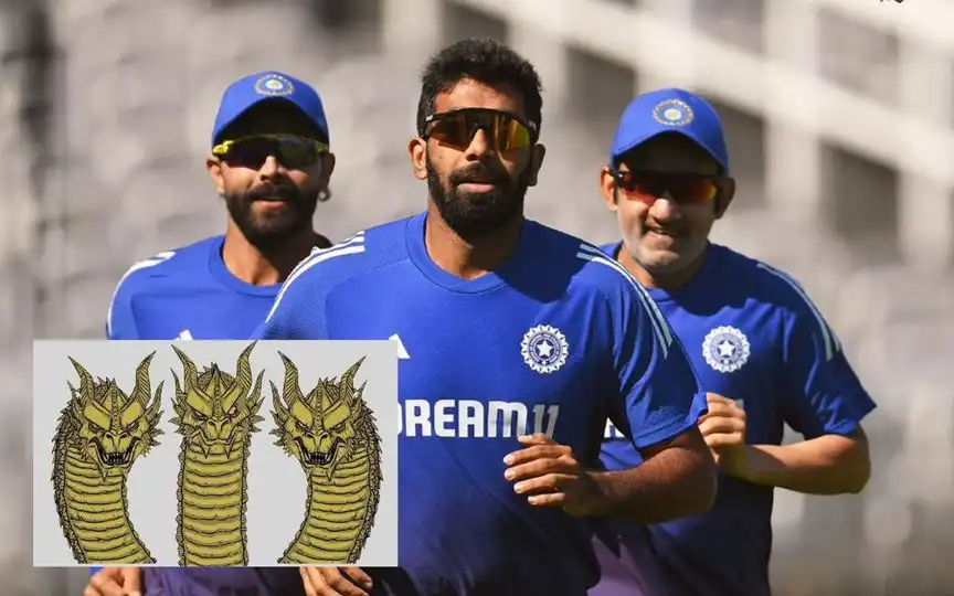 Jadeja and Bumrah spotted training with coach Gambhir [Source: @KKRiders/X.com]