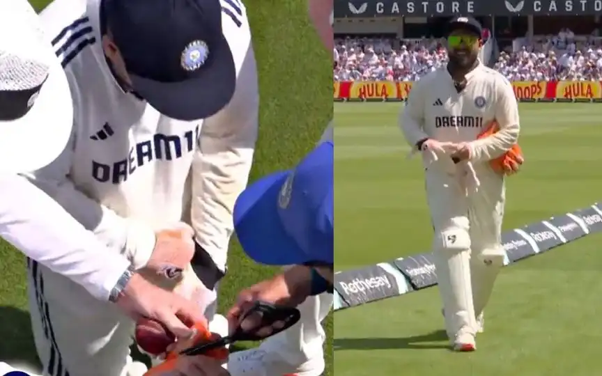 Rishabh Pant at Lord's (Source: @SkyCricket/X.com)