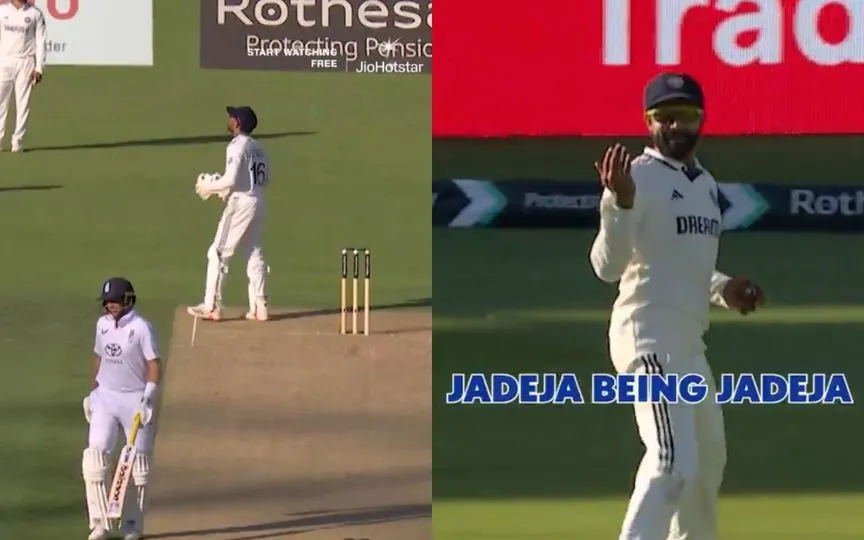 Ravindra Jadeja tempts Joe Root [Source: @StarSportsIndia/X.com]