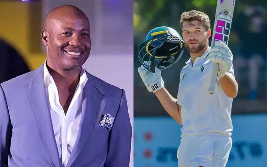 Brian Lara and Wiaan Mulder [Source: @Crycloverajay/x.com]