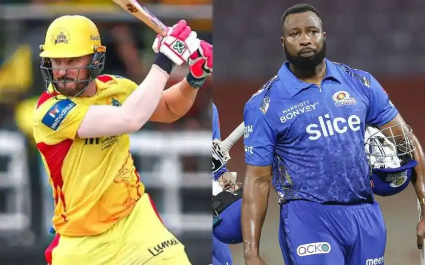 Faf du Plessis and Kieron Pollard. [Source - @oyehappy, @ShuhidAufridi/x.com]