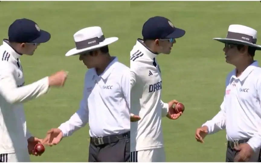 Gill's altercation with umpire [Source: @ChopadeAas91145/X]