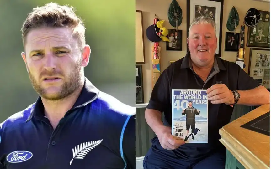 Andy Moles puts big allegation on Brendon McCullum [Source: @NightwatchmanXI/X.com, AFP]