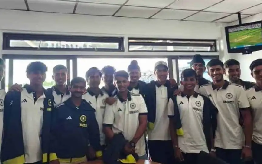 England U19 vs India U19 Live Streaming [Source: @OmmcomNews/X.com]