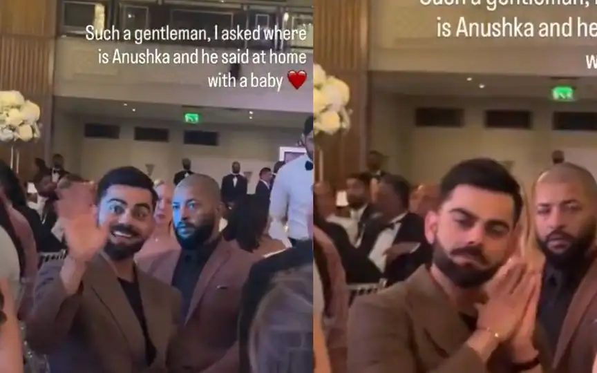 Virat Kohli's cutest reaction [Source: @ImTanujSingh/X.com]