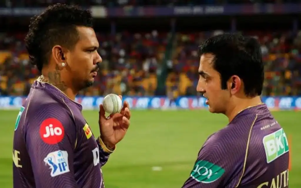 Sunil Narine and Gautam Gambhir [Source: @Ctrlmemes_/x.com]