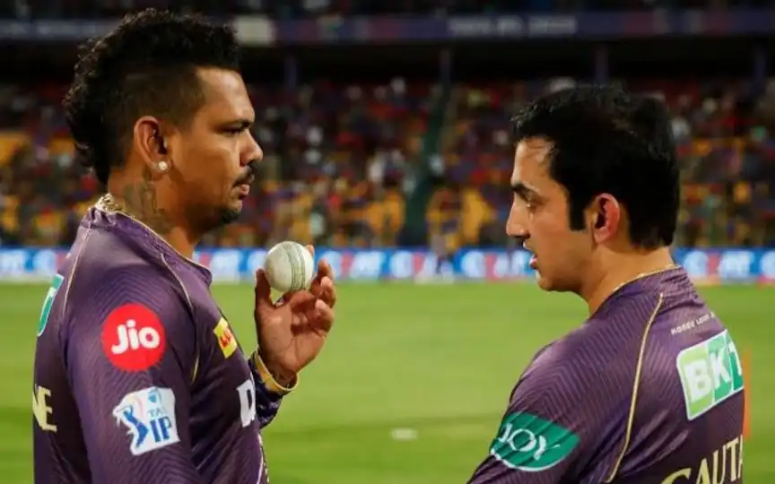 Sunil Narine and Gautam Gambhir [Source: @Ctrlmemes_/x.com]